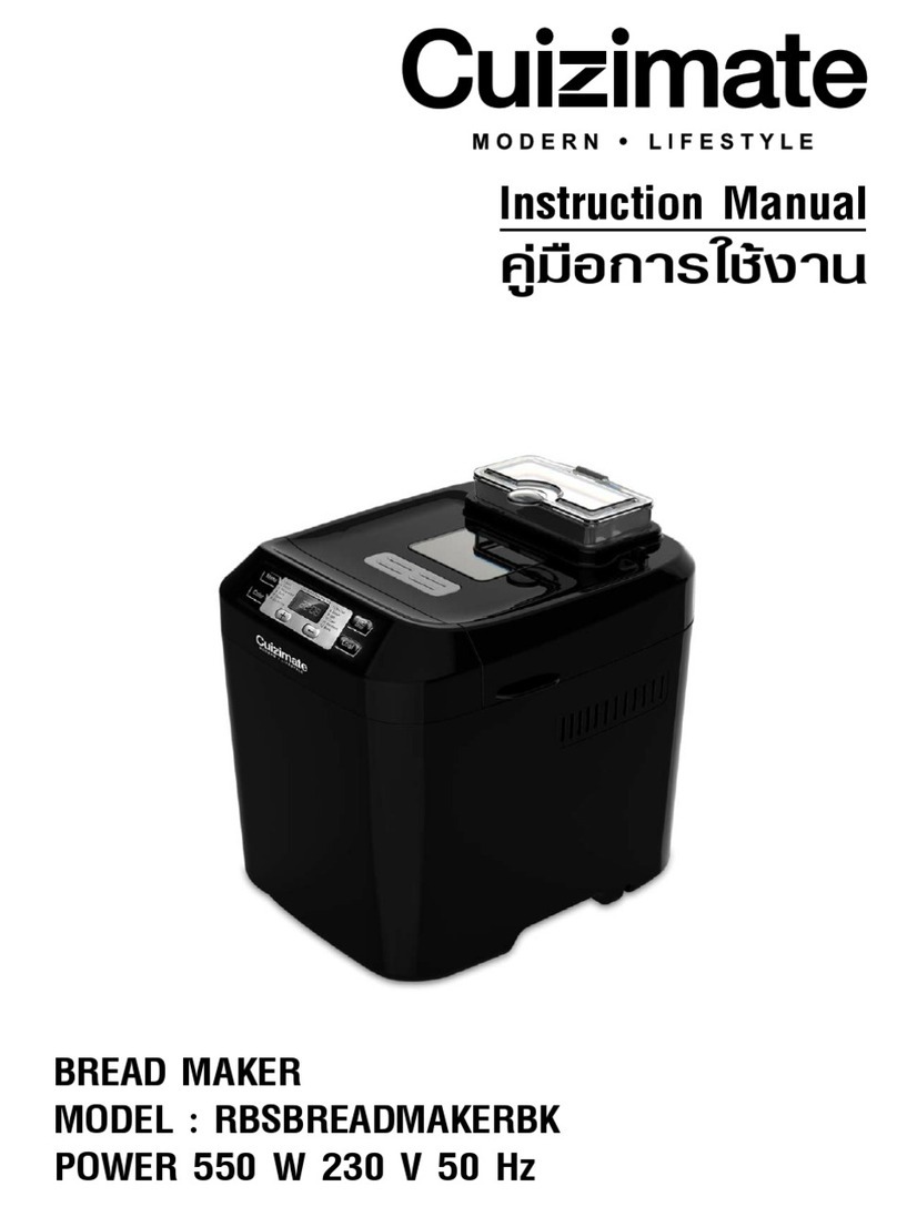 Cuizimate RBSBREADMAKERBK instruction manual