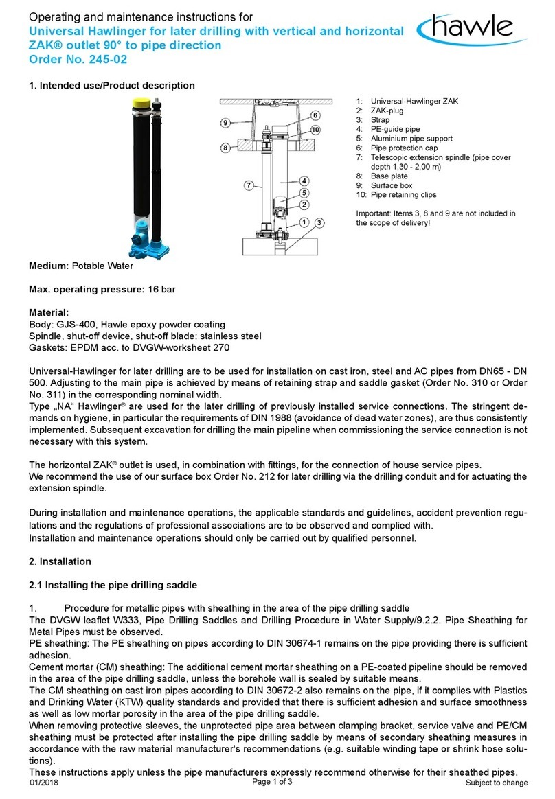 Hawle 245-02 Operating and maintenance instructions