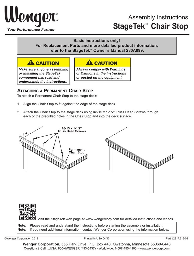 Wenger StageTek Chair Stop User manual