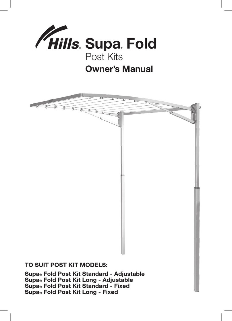 Hills Supa Fold Post Kit Standard - Adjustable... owner's manual Hills Supa Fold Post Kit Standard - Adjustable... owner's manual