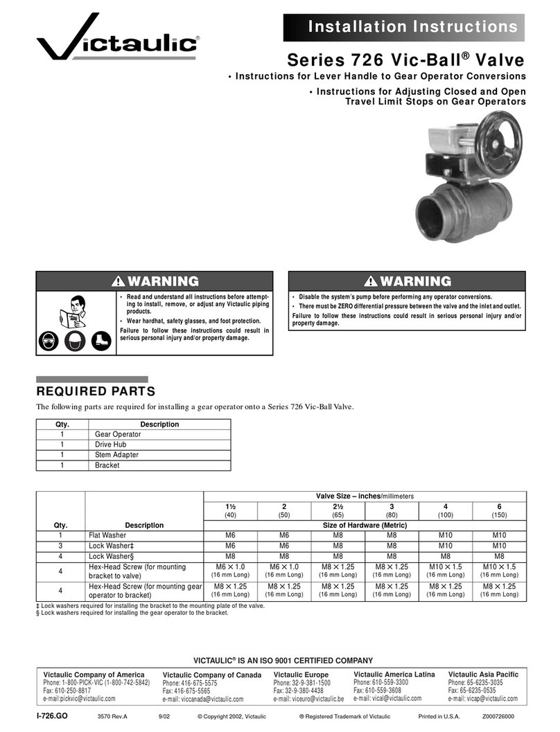 Victaulic 726 Vic-Ball Series installation instructions Victaulic 726 Vic-Ball Series installation instructions