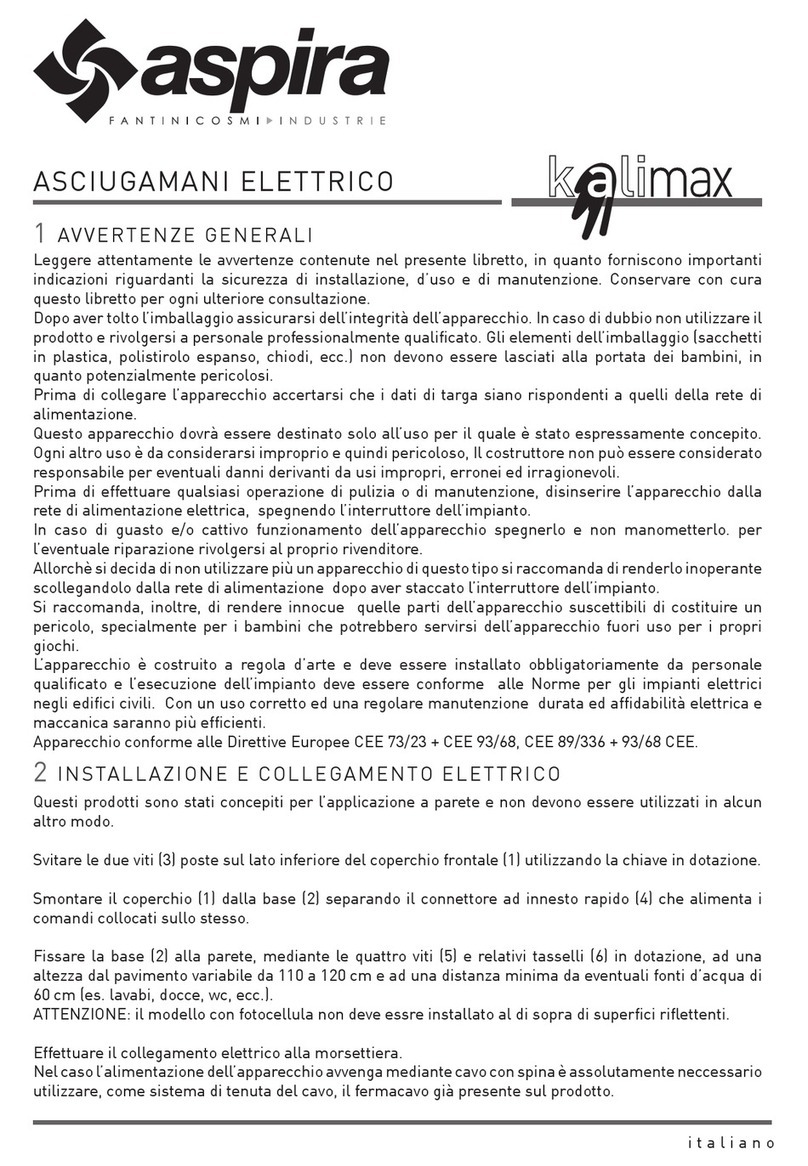 Aspira KALIMAX 25P-VB User manual