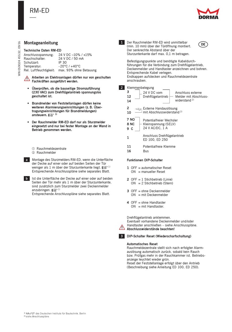 Dorma RM-ED Fixing instructions