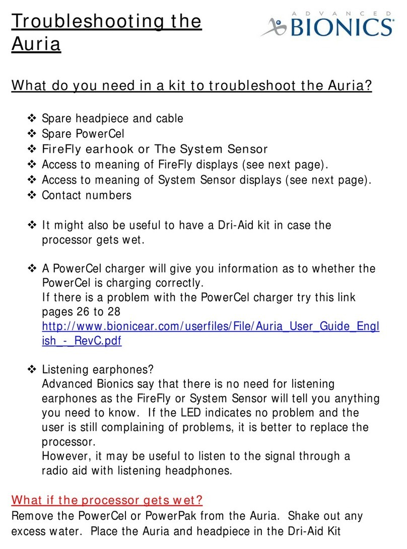 Advanced Bionics Auria User manual