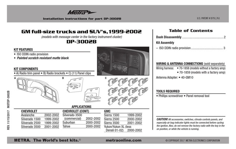 Metra Electronics DP-3002B installation instructions