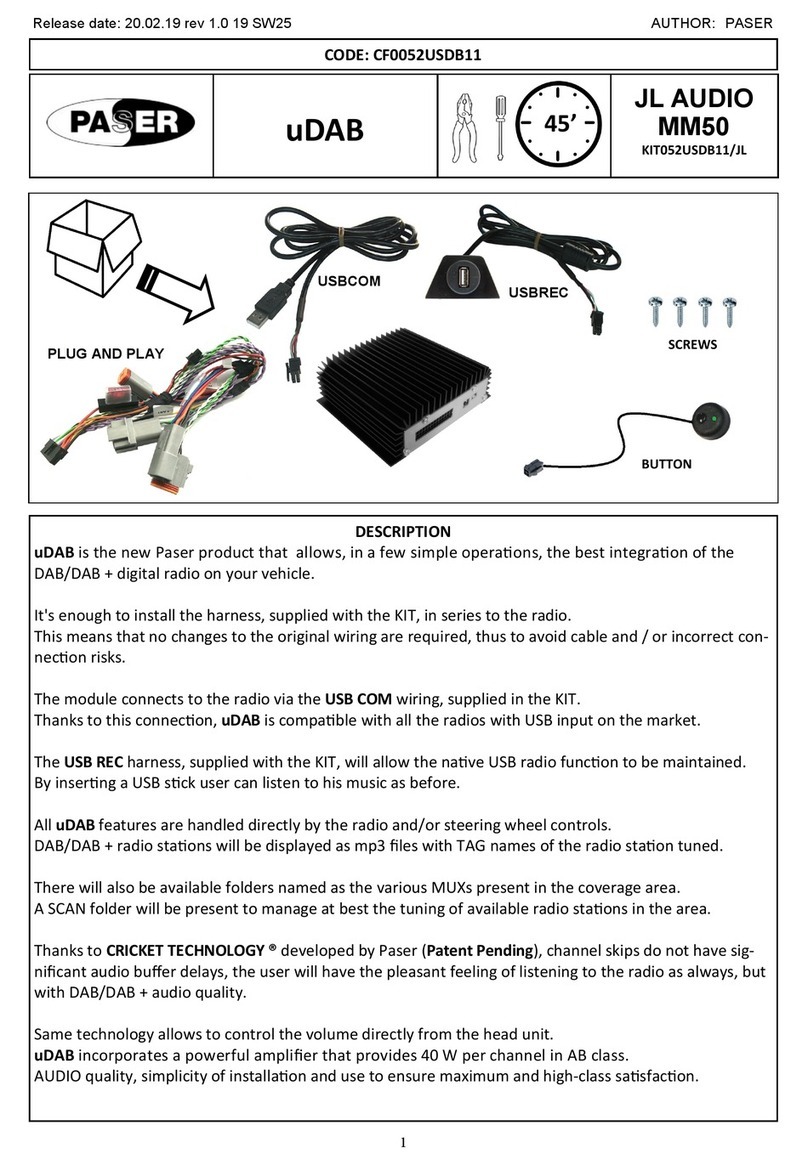 Paser KIT052USDB11/JL manual