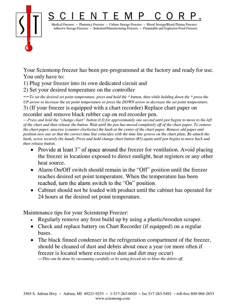 Scientemp 45-01A OPERATING AND INSTALLATION Manual