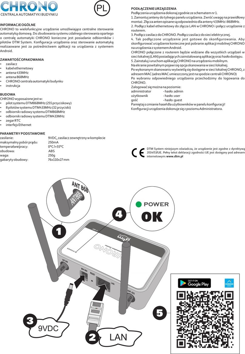 DTM System CHRONO quick start guide