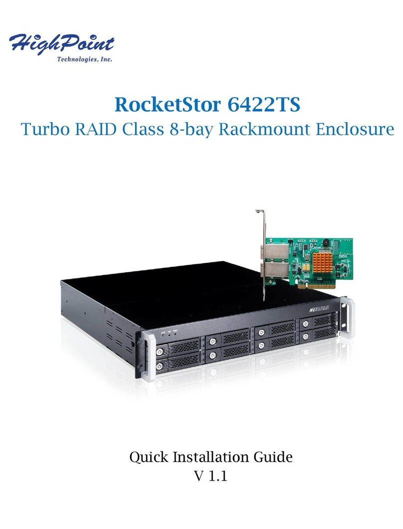 HighPoint RocketStor 6422TS User manual