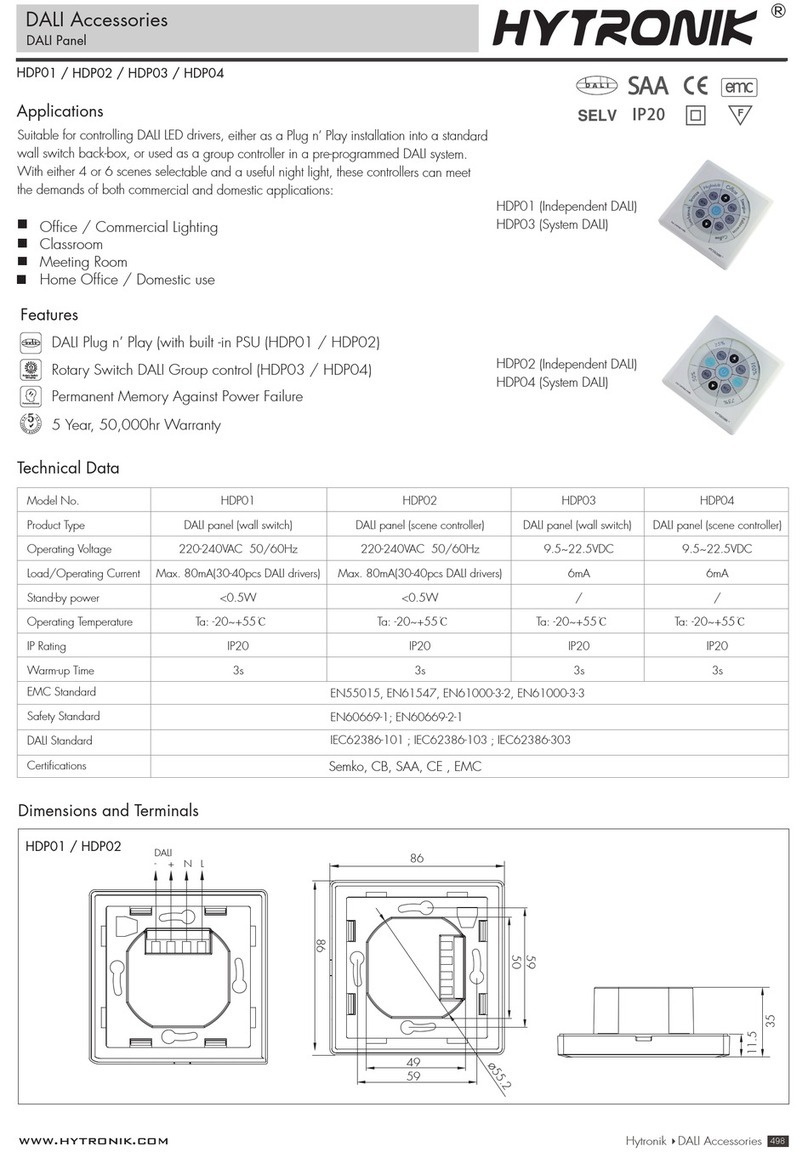 Hytronik HDP01 Technical data
