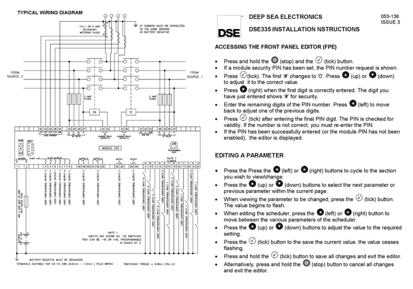 DEEP SEA ELECTRONICS DSE335 installation instructions