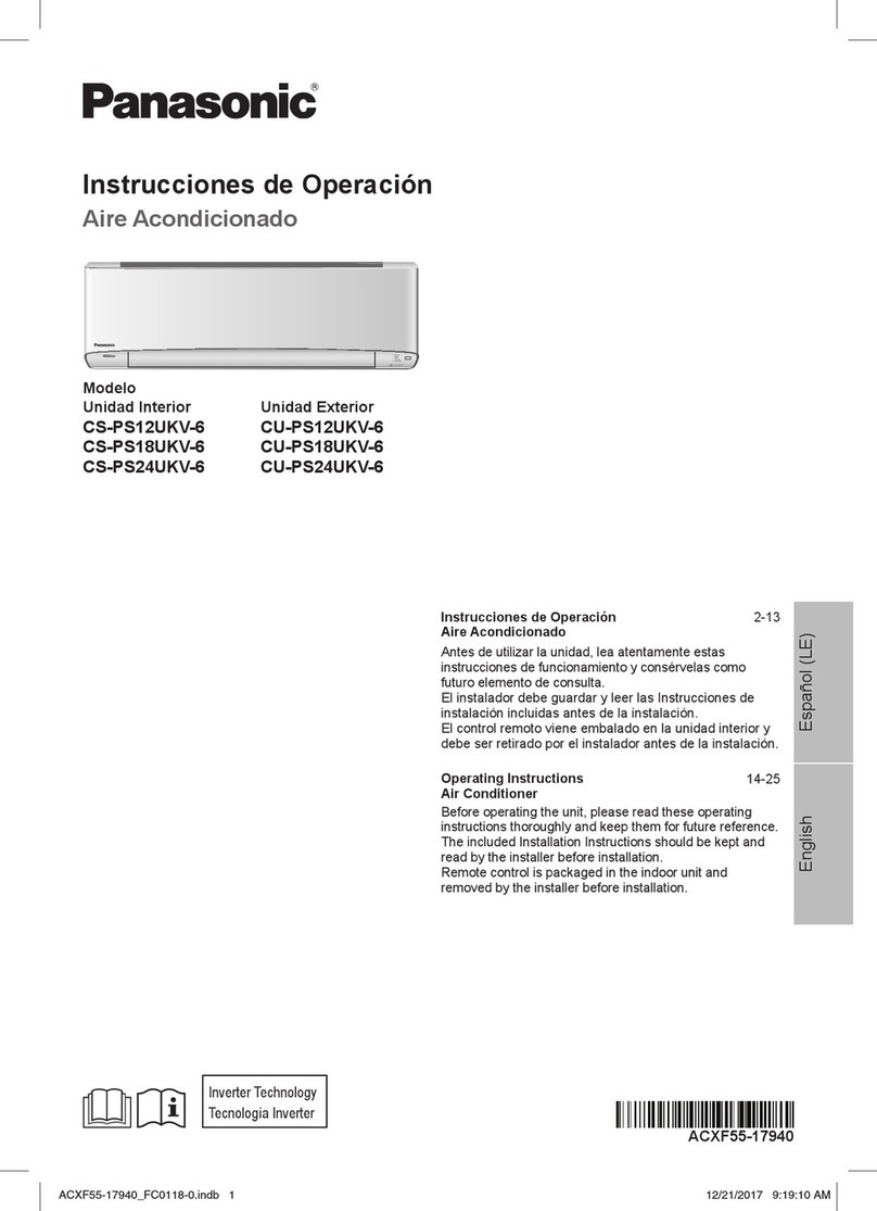 Panasonic CS-PS12UKV-6 User manual