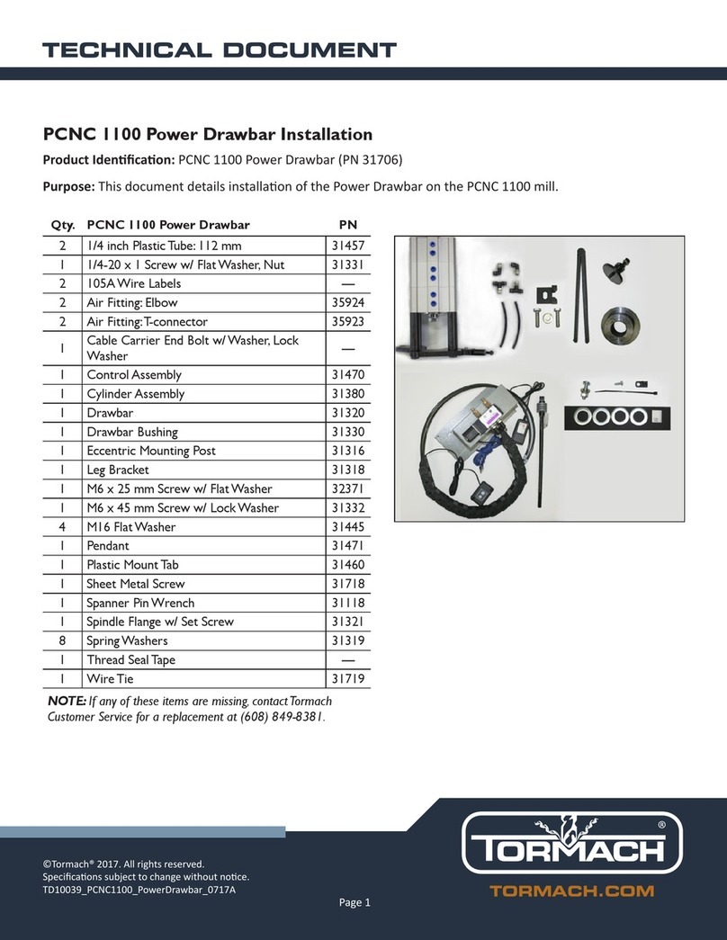 Tormach PCNC 1100 Technical manual