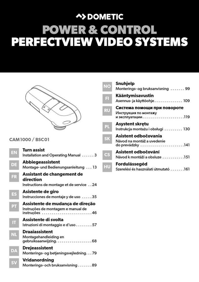 Dometic CAM1000 Installation and operating manual