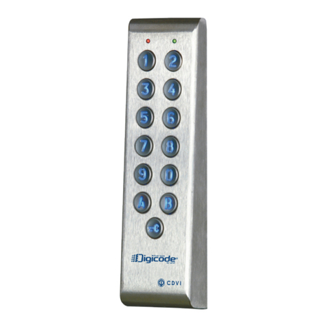 CDVI Digicode Series User manual