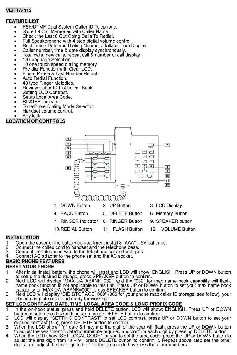 VEF TA-412 manual