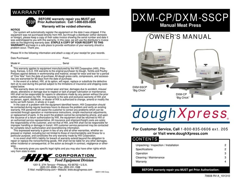 DOUGHXPRESS Big Chick owner's manual