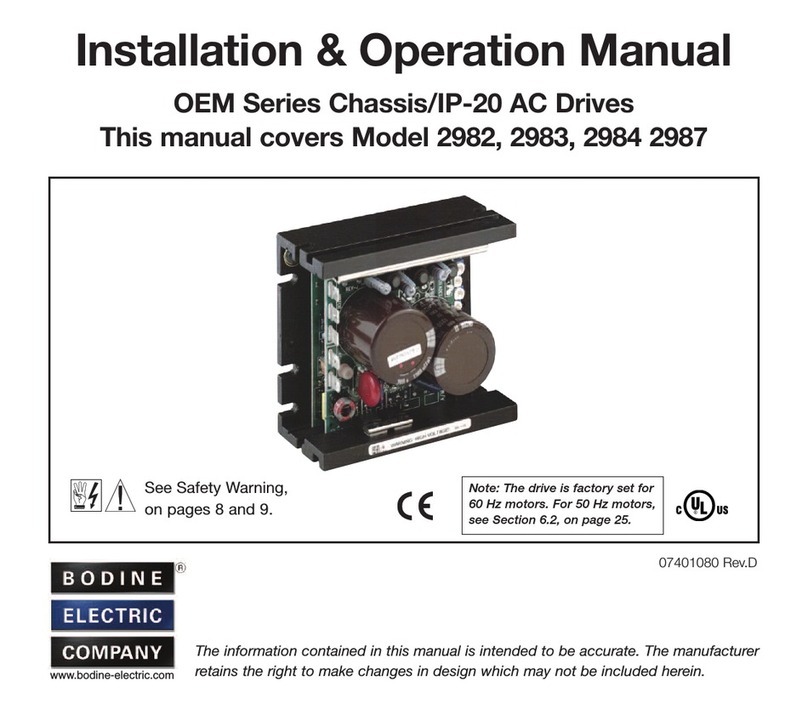 Bodine OEM Series Installation & operation manual