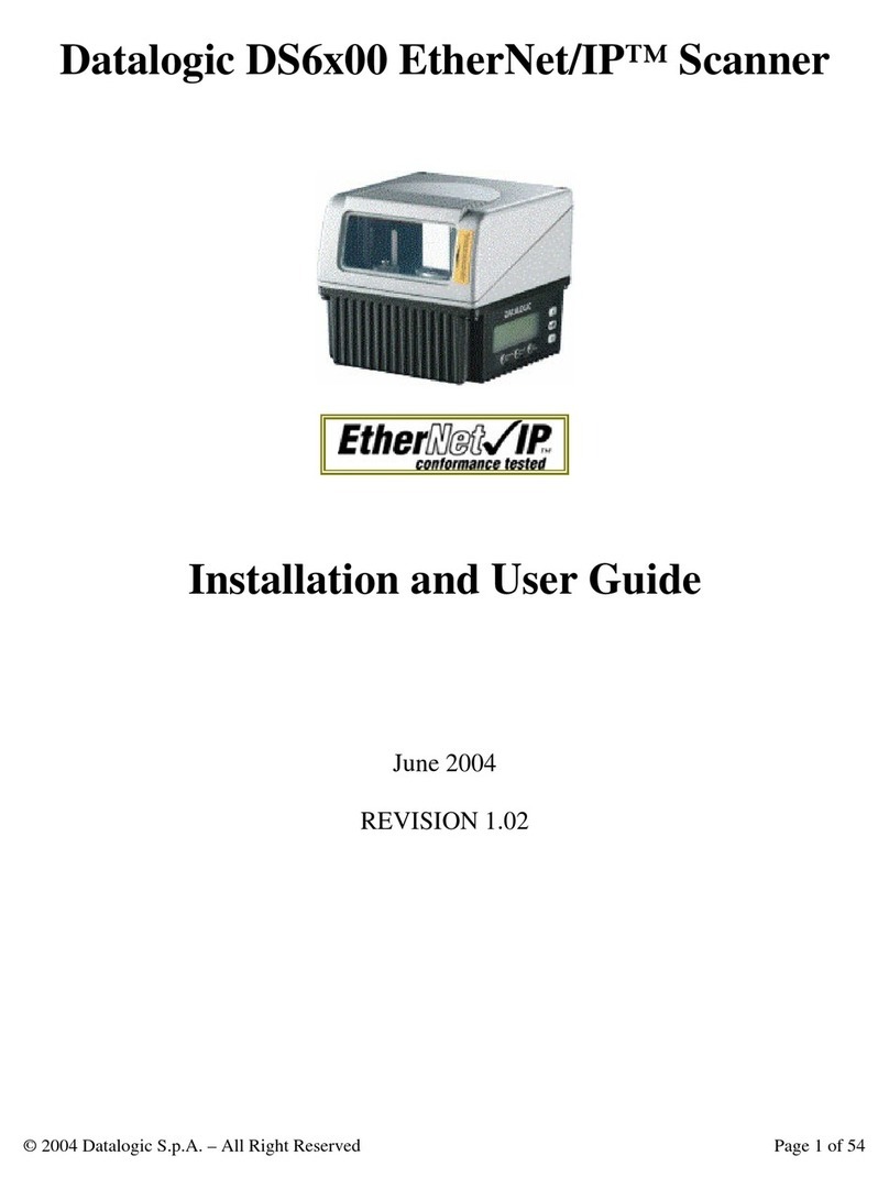 Datalogic EtherNet/IP DS6 00 Series Installation and user guide