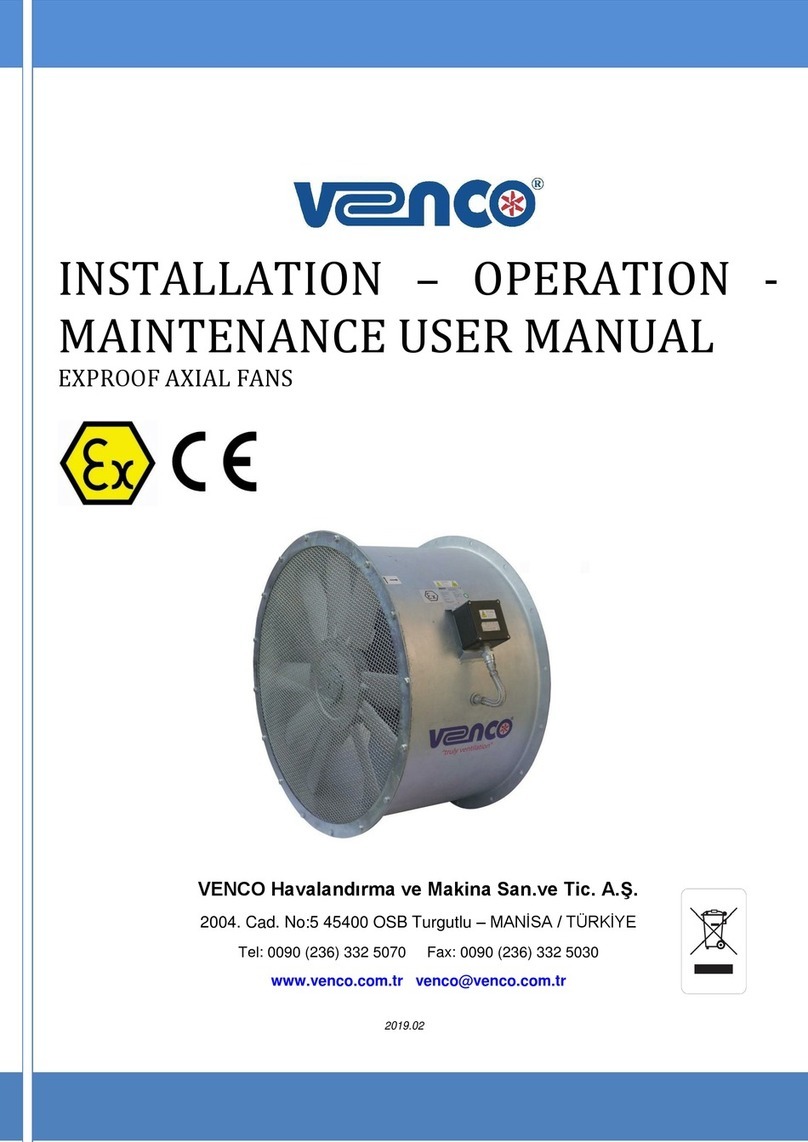VENCO VAX-EX INSTALLATION-OPERATION-MAINTENANCE USER MANUAL