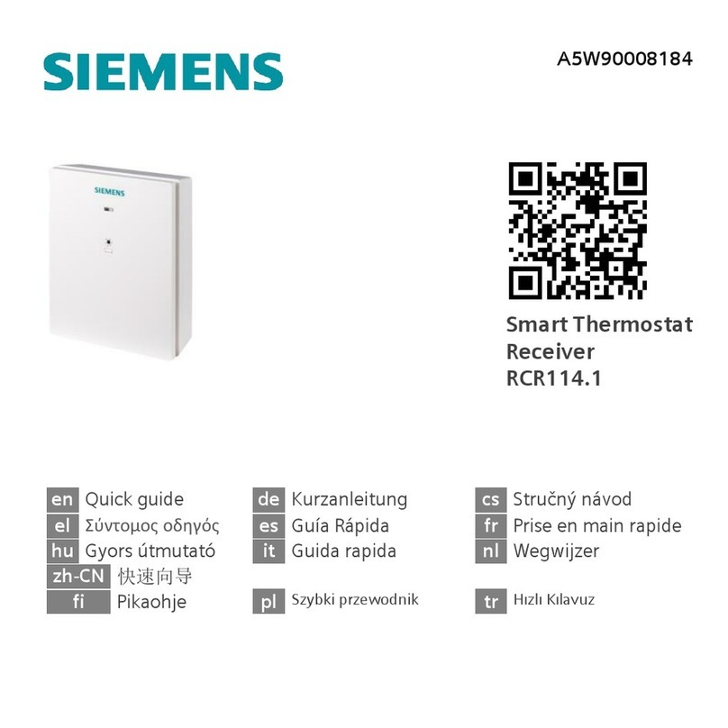 Siemens RCR114.1 User manual