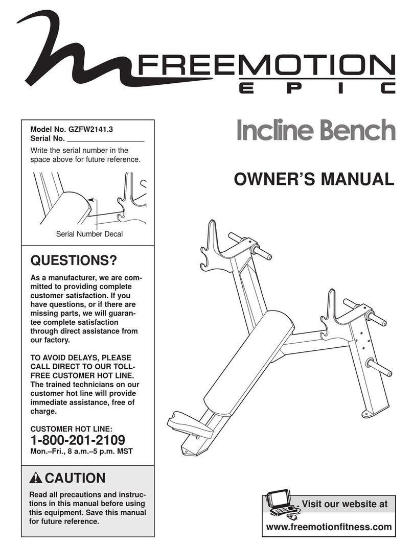 Freemotion EPIC GZFW2141.3 owner's manual