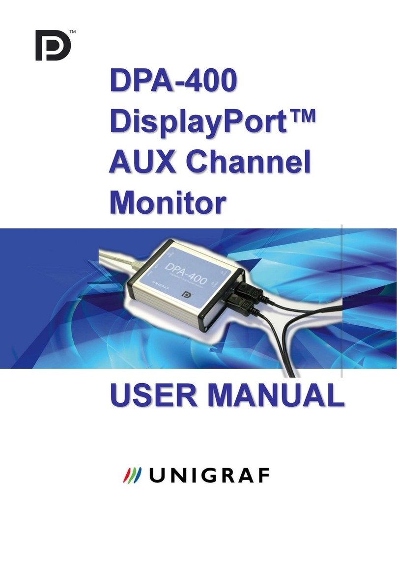 Unigraf DisplayPort DPA-400 User manual