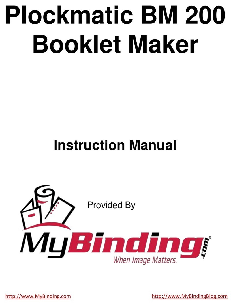 MyBinding Plockmatic BM 200 User manual MyBinding Plockmatic BM 200 User manual