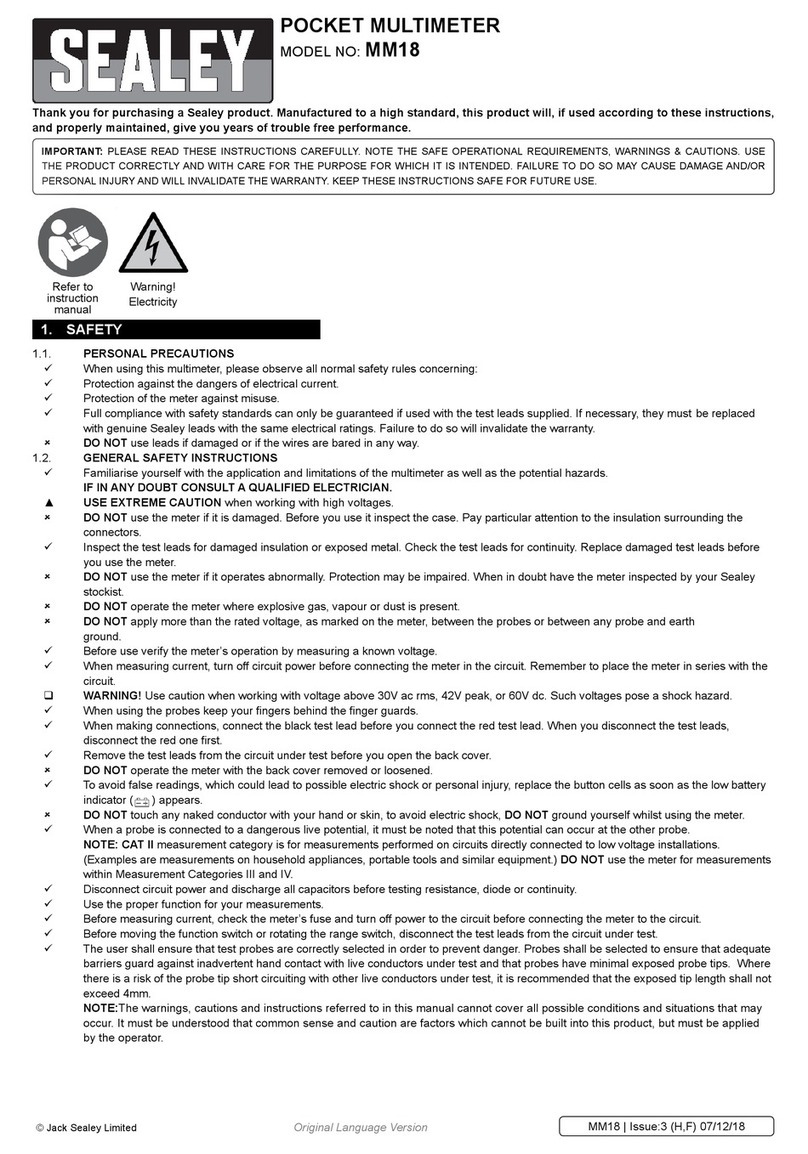 Sealey MM18 User manual