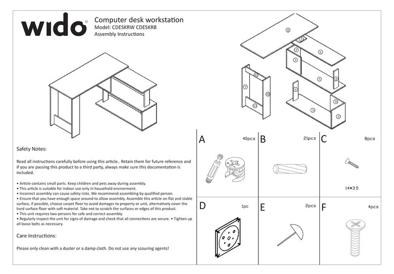 Wido CDESKRW Assembly instructions