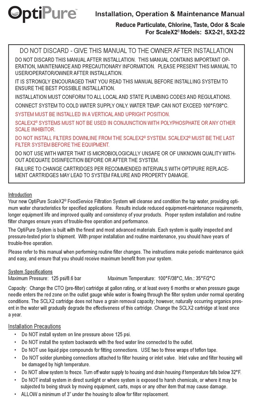 OptiPure ScaleX2 SX2-21 Instruction manual
