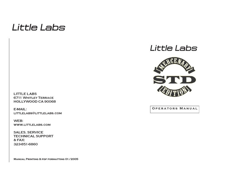 Little Labs STD Mercenary Edition Operator's manual