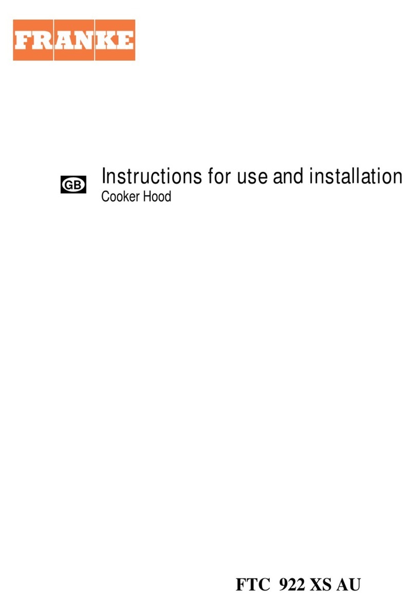Franke FTC 922 XS AU Instructions for use and installation