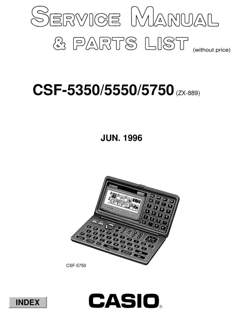 Casio CSF-5350 Service manual & parts list