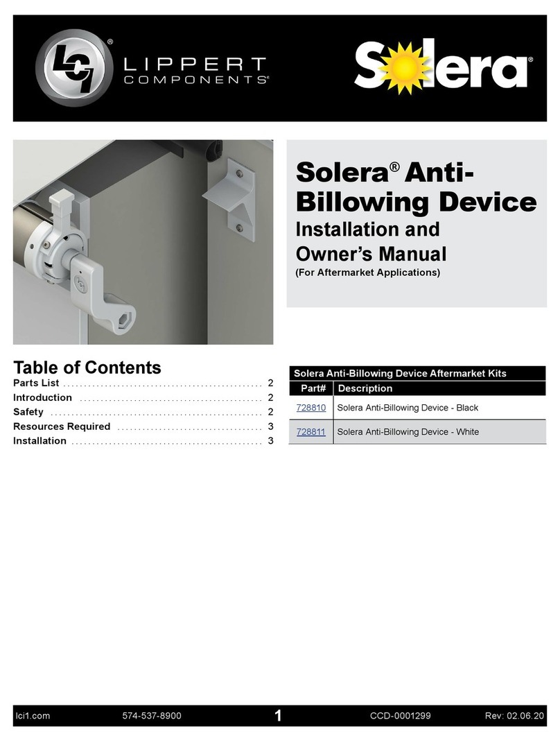 Lippert Components Solera 728810 Installation instructions Lippert Components Solera 728810 Installation instructions