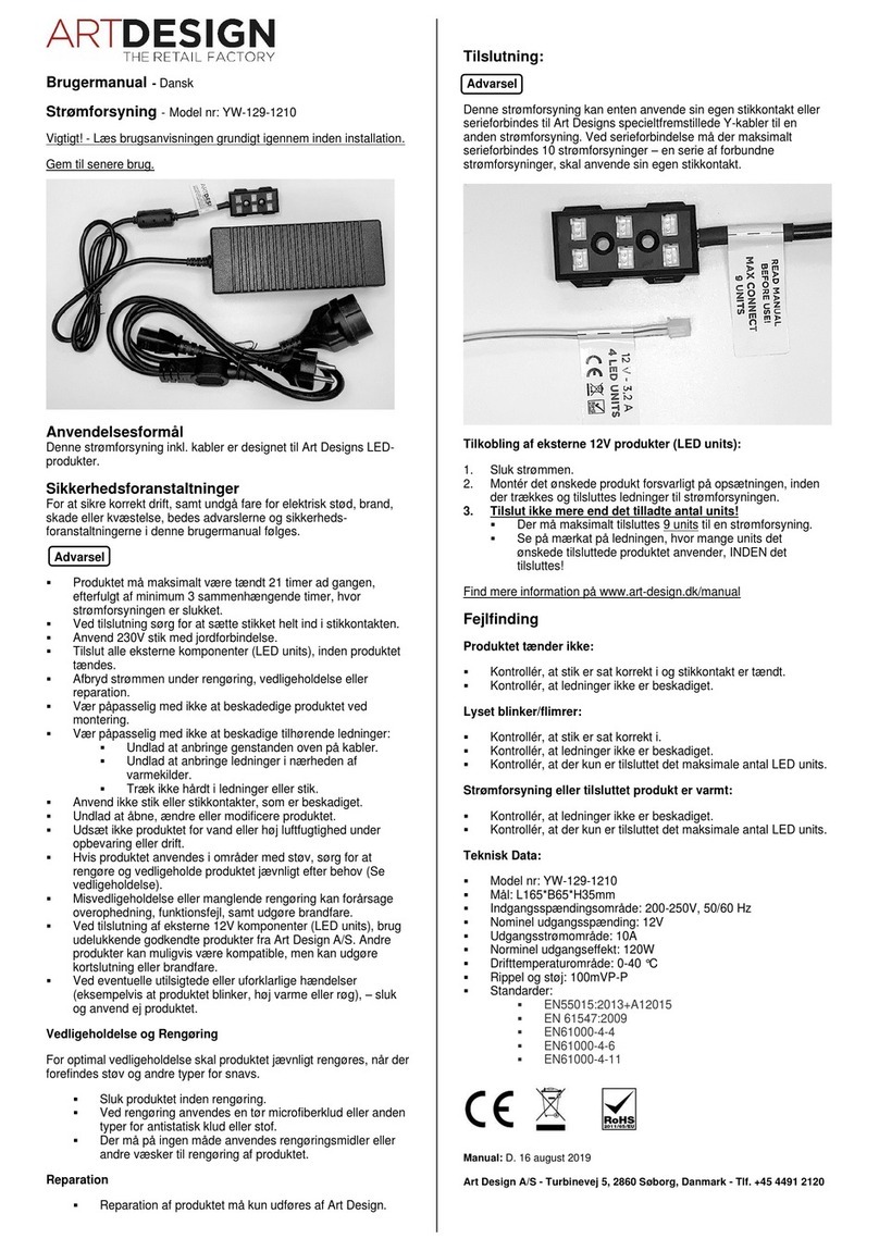 ART DESIGN YW-129-1210 user manual ART DESIGN YW-129-1210 user manual