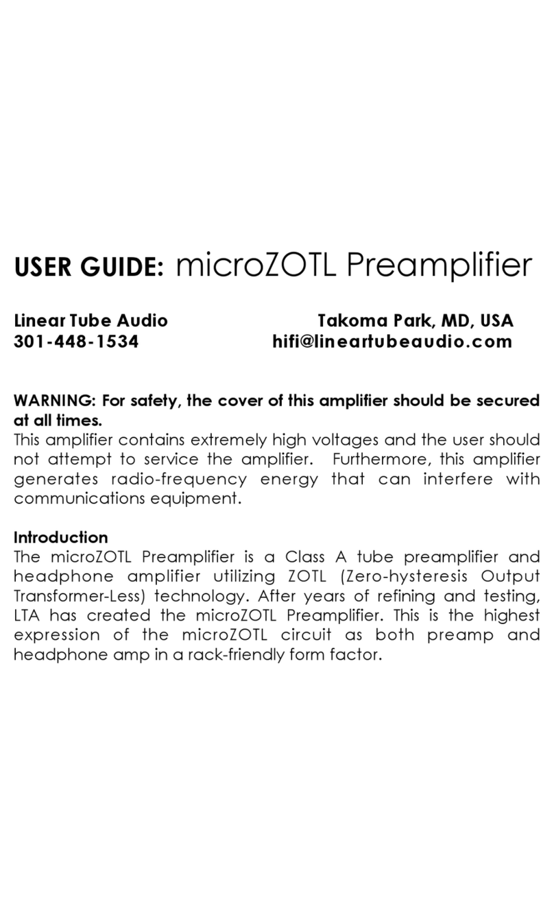 Linear Tube Audio microZOTL User manual