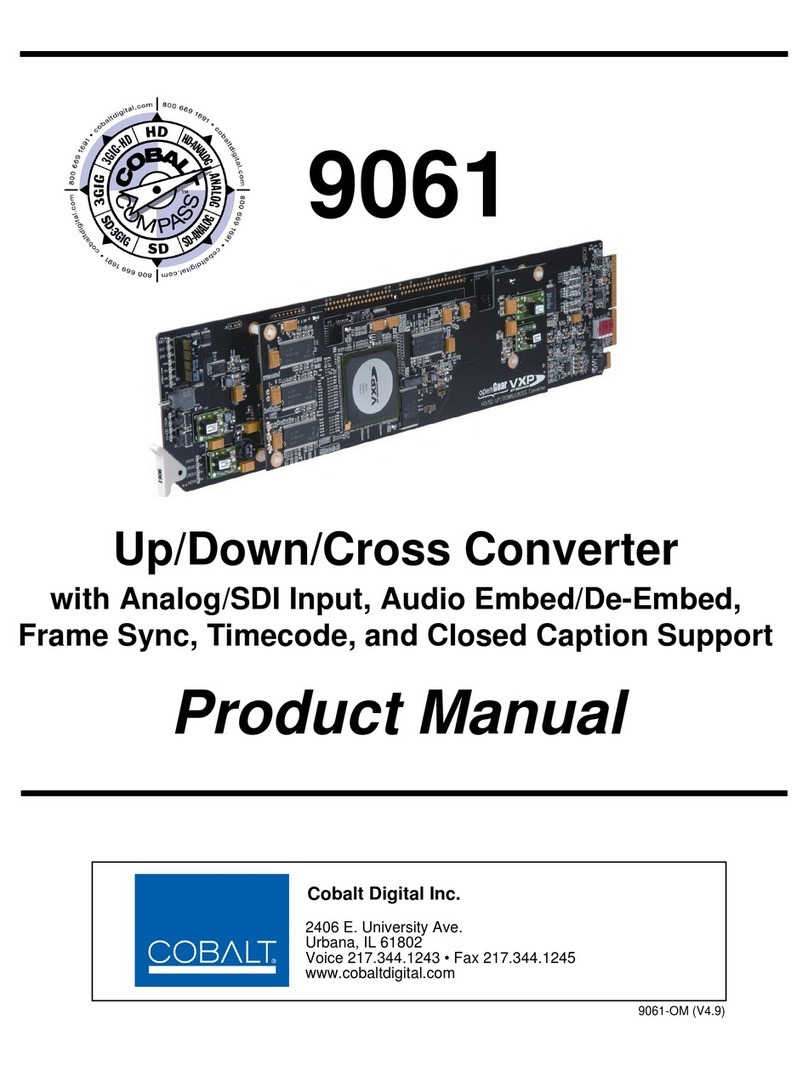 Cobalt Digital Inc 9061 product manual