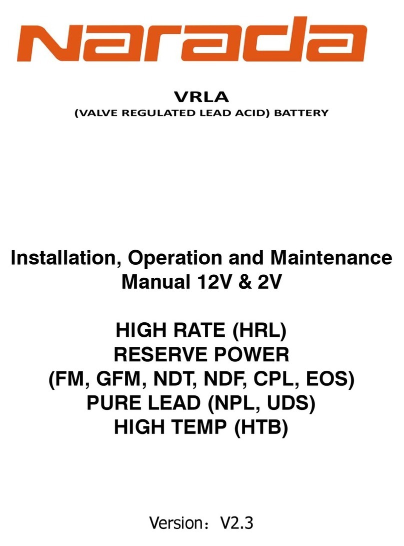 Narada VRLA Series Installation, operation and maintenance manual Narada VRLA Series Installation, operation and maintenance manual