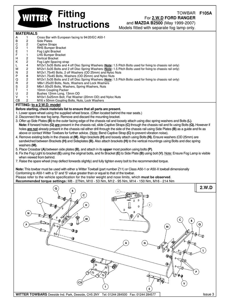Witter F105A User manual