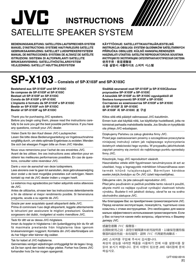 JVC SP-X103 User manual