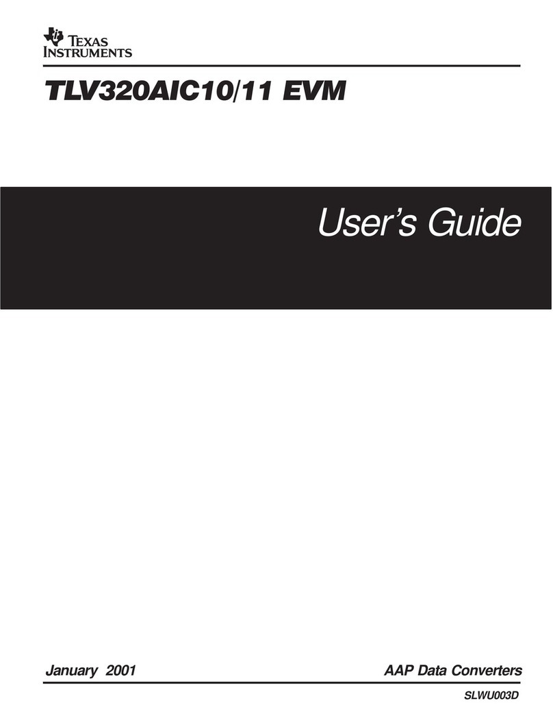 Texas Instruments TLV320AIC10 EVM User manual Texas Instruments TLV320AIC10 EVM User manual