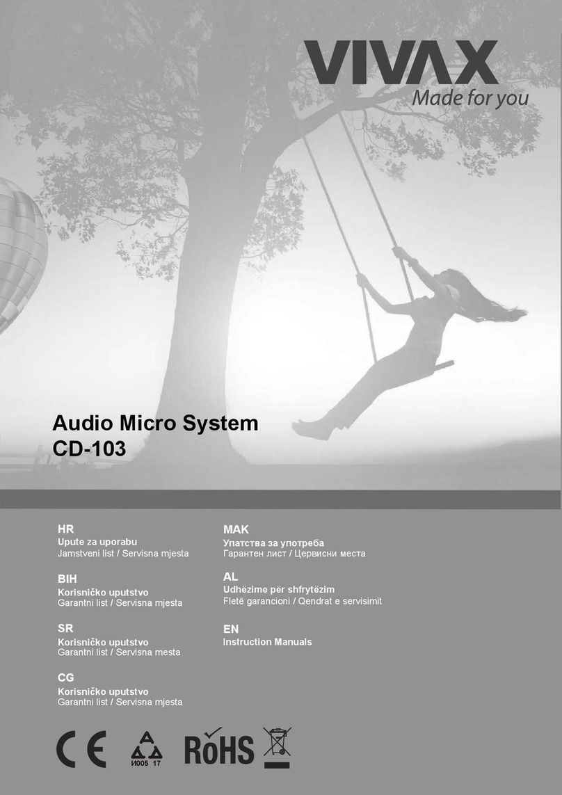 Vivax CD-103 Instruction manuals