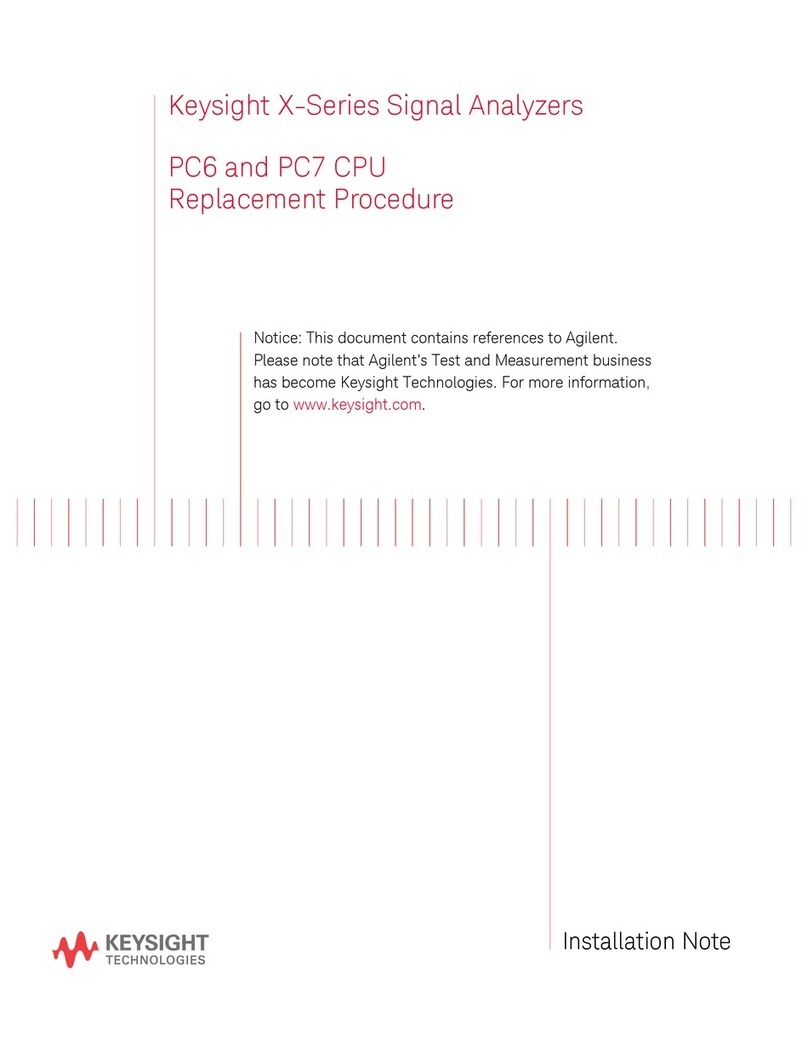 Keysight Technologies X Series Installation and operation manual