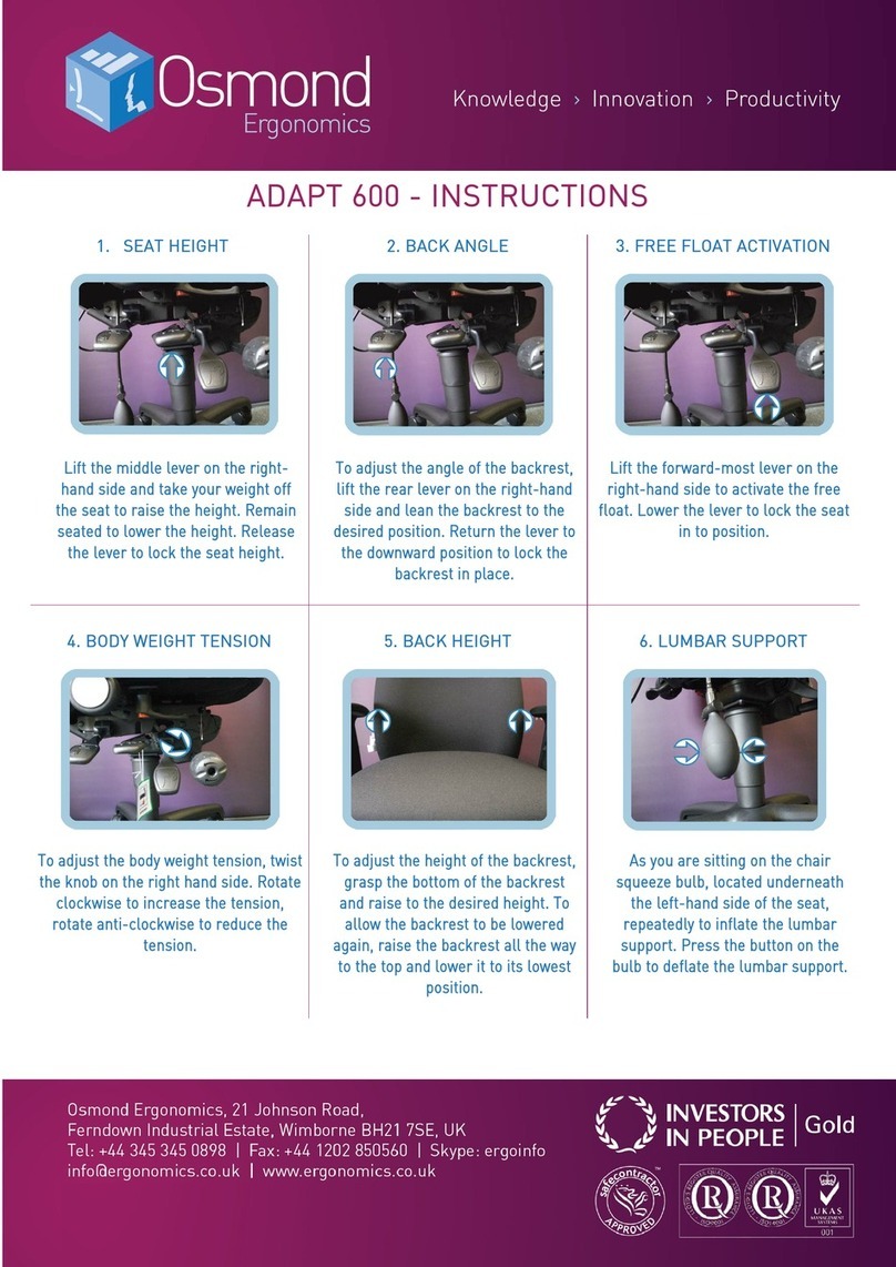 Osmond Ergonomics Adapt 600 instructions