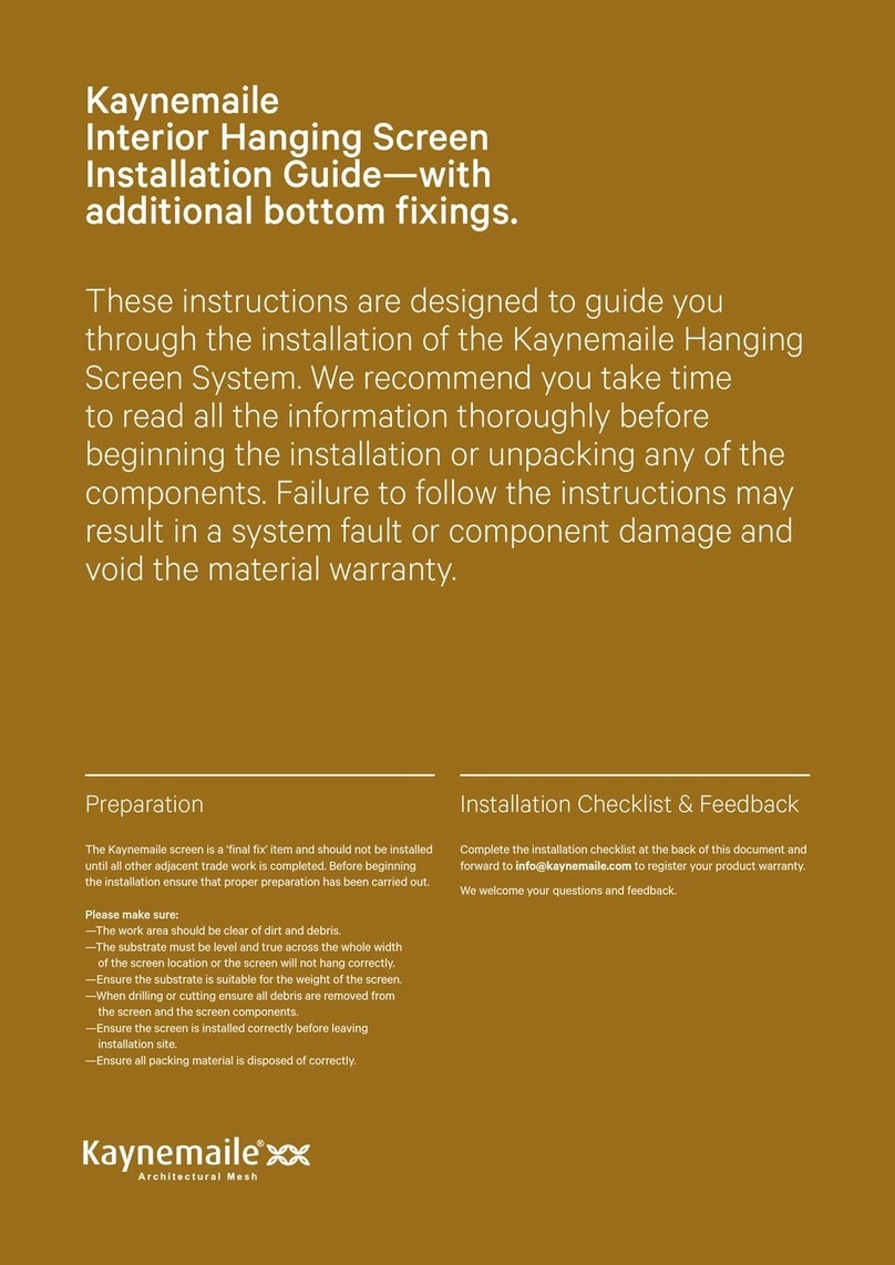 Kaynemaile Hanging Screen installation guide