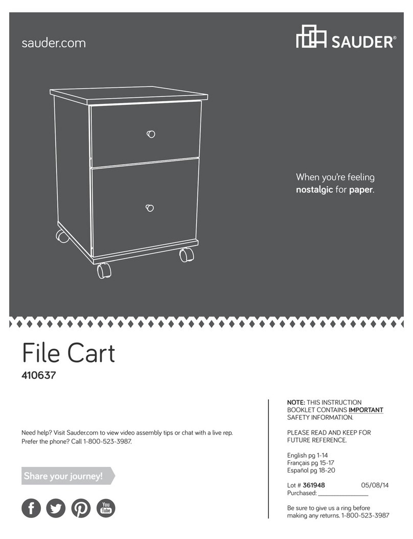 Sauder File Cart Instruction booklet