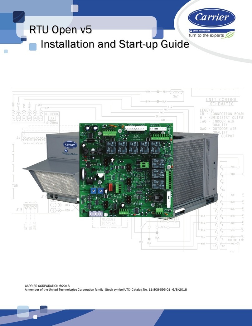Carrier RTU Open v5 Installation and startup guide