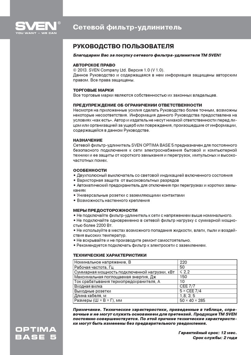 Sven OPTIMA BASE 5 user manual