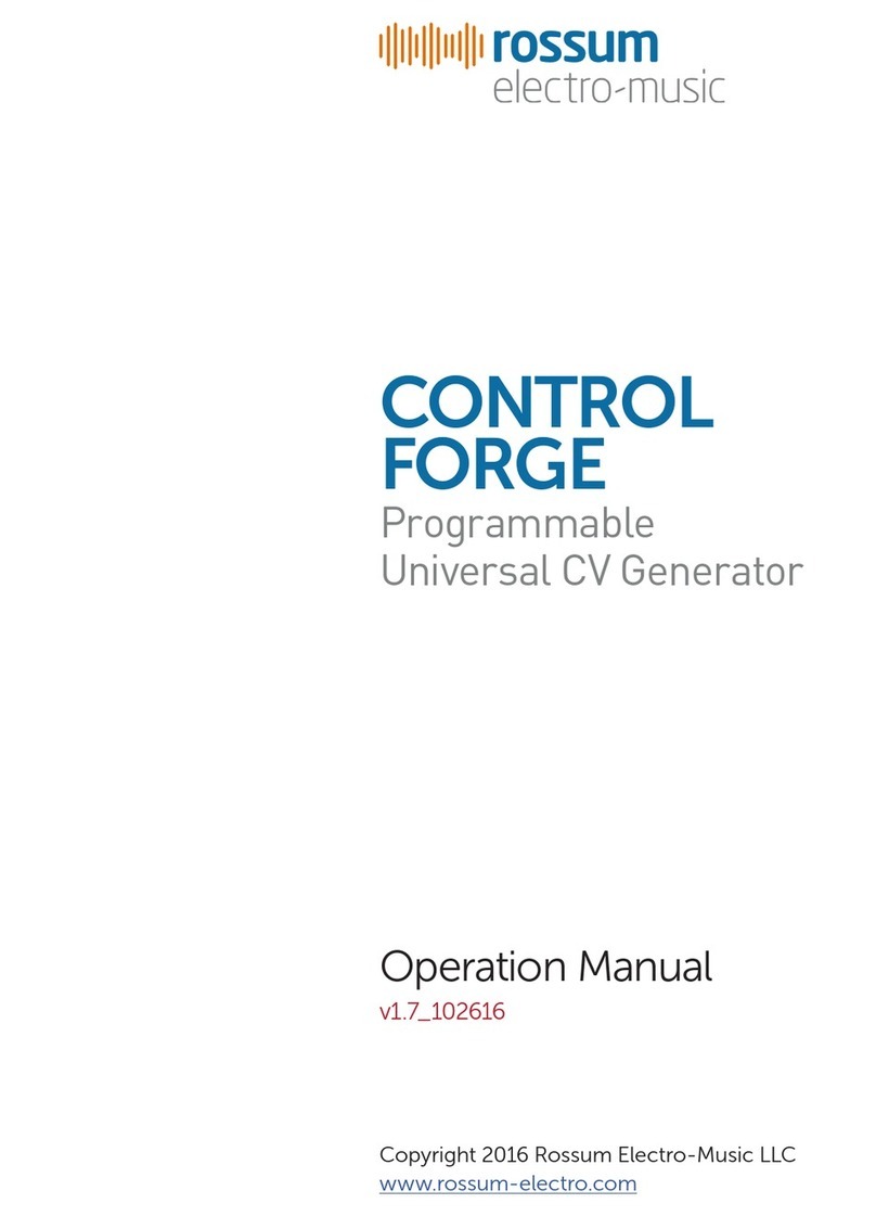 Rossum Control Forge Operation manual